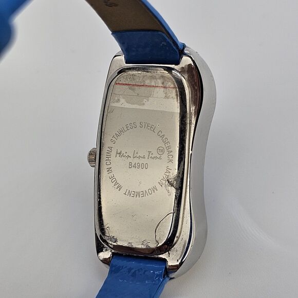 Main Line Time Women's Watch 20MM Blue Dial Blue Leather Bands New Battery - Picture 6 of 14